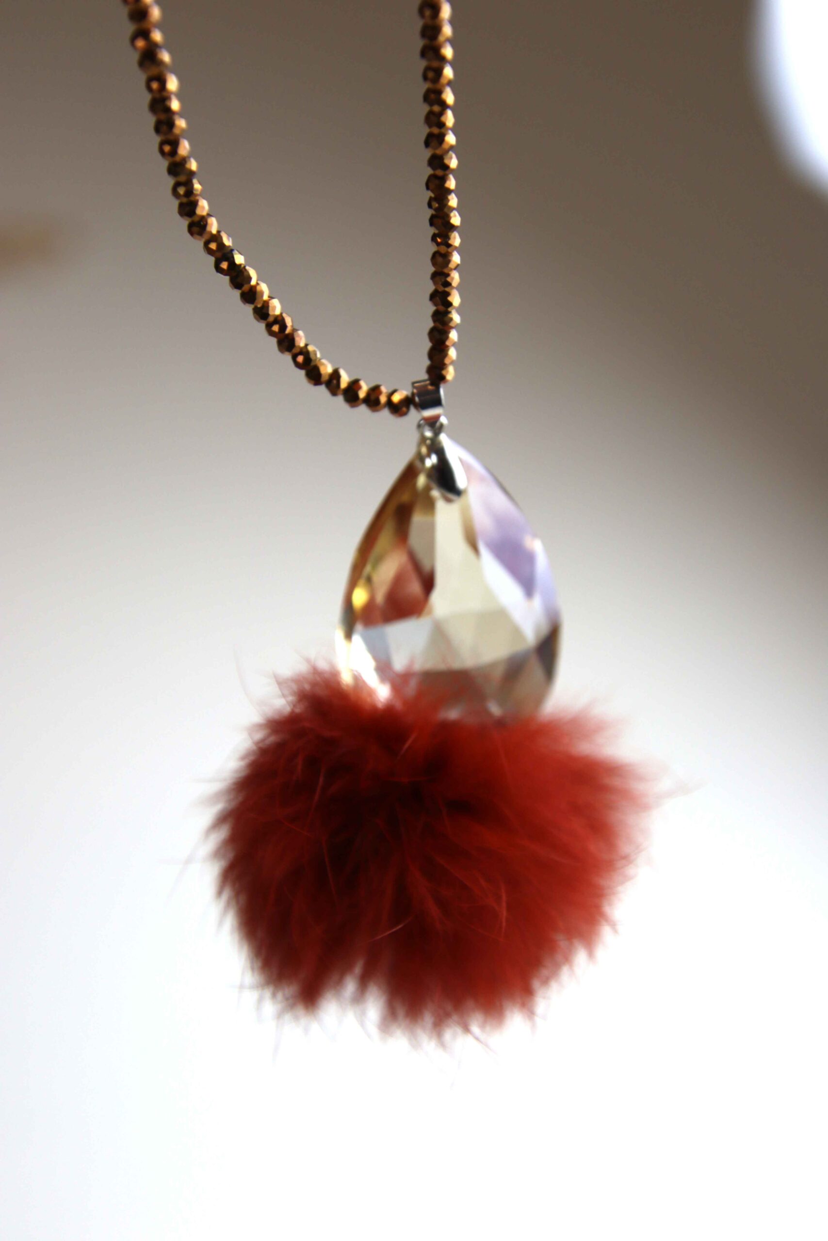 Crimson Orbit Necklace