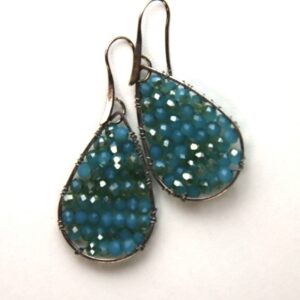 Aqua Bead Earrings