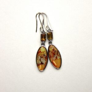 Marble Amber Oval Drops