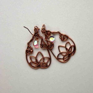 Copper Petal Earrings