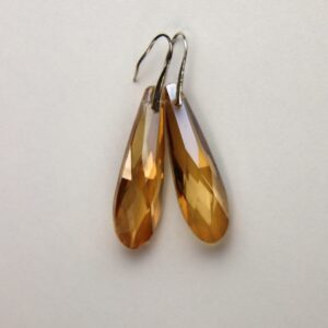 Golden Gemstone Teardrops